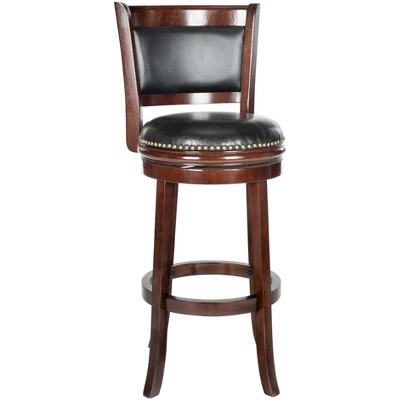 Brockway Swivel Bar Stool - Cappuccino/Black - Safavieh 3 Brockway Swivel Bar Stool - Cappuccino/Black - Safavieh