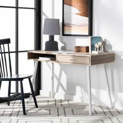 Jorja 1 Drawer 1 Shelf Desk - Safavieh 3 Jorja 1 Drawer 1 Shelf Desk - Safavieh