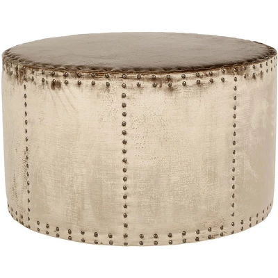 Sherri Cocktail Ottoman W/ Nail Heads - Safavieh 6 Sherri Cocktail Ottoman W/ Nail Heads - Safavieh - Image 4