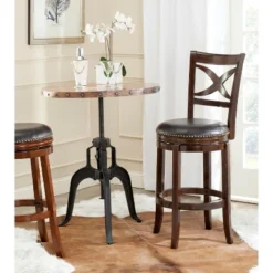 Santino Swivel Bar Stool - Safavieh
