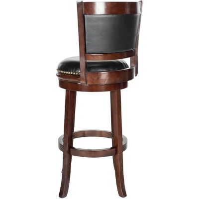 Brockway Swivel Bar Stool - Cappuccino/Black - Safavieh 4 Brockway Swivel Bar Stool - Cappuccino/Black - Safavieh - Image 2