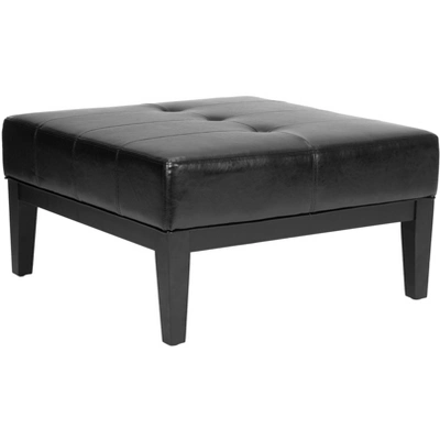Fulton Small Square Cocktail Ottoman - Black - Safavieh 4 Fulton Small Square Cocktail Ottoman - Black - Safavieh - Image 2