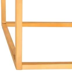 Rowan Contemporary Glam Square Ottoman - Black/Gold - Safavieh -My home GUEST 4a529913 bf95 47ac ac6e 29b8d94c8f92