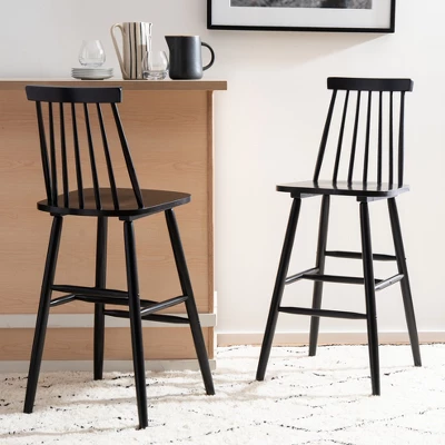 Beaufort Bar Stool (Set Of 2) - Black - Safavieh 3 Beaufort Bar Stool (Set Of 2) - Black - Safavieh