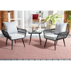 Front Page 13 Londyn 3 Piece Lounge Set - Indoor/Outdoor - PAT9031 - Safavieh