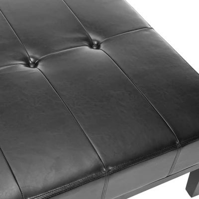 Fulton Large Square Cocktail Ottoman - Black - Safavieh 5 Fulton Large Square Cocktail Ottoman - Black - Safavieh - Image 3