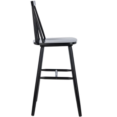 Beaufort Bar Stool (Set Of 2) - Black - Safavieh 6 Beaufort Bar Stool (Set Of 2) - Black - Safavieh - Image 4