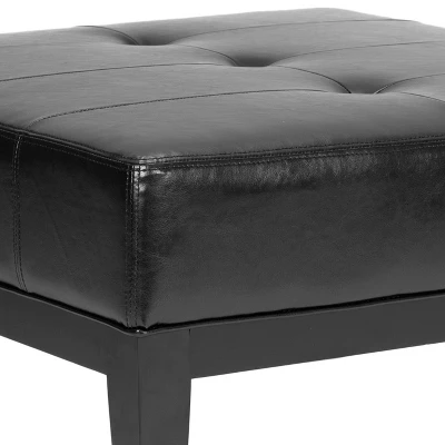 Fulton Small Square Cocktail Ottoman - Black - Safavieh 5 Fulton Small Square Cocktail Ottoman - Black - Safavieh - Image 3